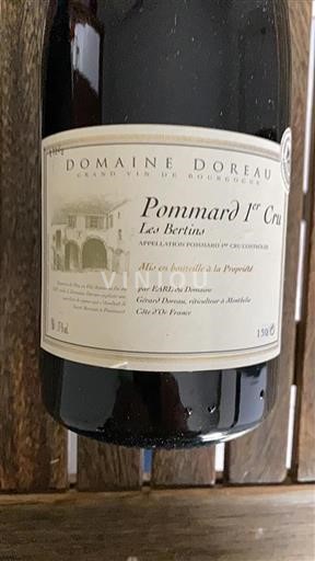 Borgoña Pommard Grand Cru Domaine Doreau Les Bertins 2020