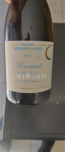 Bourgogne Meursault Domaine Bernard Bonin Vieilles Vignes 2018