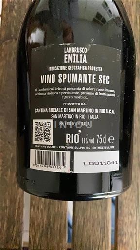 Emilia-Romagna Wines Emilia Cantina Sociale Di San Martino In Rio S.c.a Lambrusco Emilia Non-Vintage
