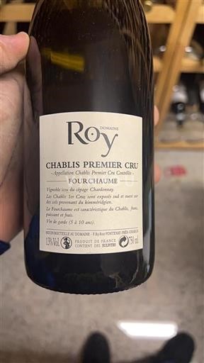 Borgoña Chablis Premier Cru Premier Cru Domaine Roy Fourchaume 2017