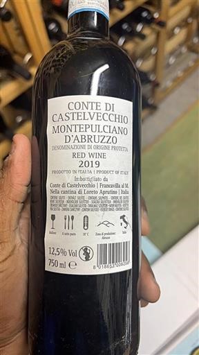 Abruzzo Montepulciano d'Abruzzo Conte Di Castel Vecchio 2019