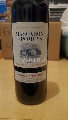 Bordeaux Moulis-en-Médoc Mascaron de Pomeys 2020