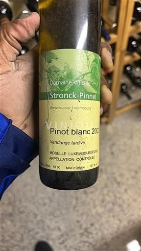 Mosela Luxemburgués No especificado Domaine Viticole Stronckpinnel Pinot blanc 2003