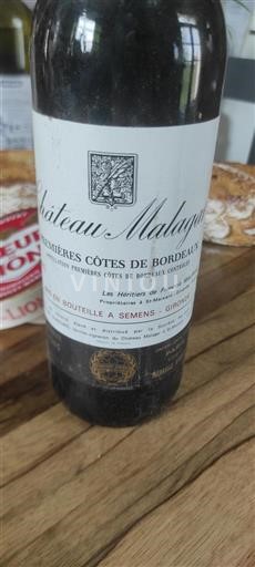 Bordeaux Premières-côtes-de-bordeaux Château Malagar 1985