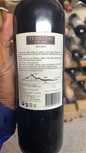 Mendoza Không được chỉ định Terrazas De Los Andes Malbec 2008
