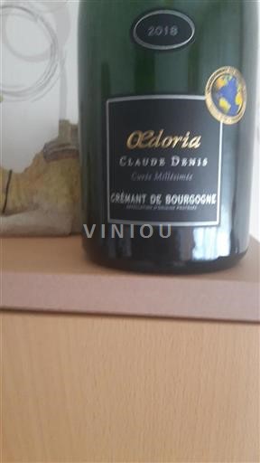 Bourgogne Crémant-de-bourgogne Oedoria Claude Denis Millésimée 2018