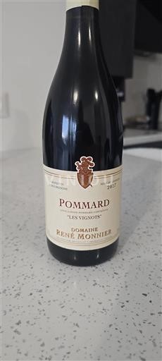 Burgundi Pommard Domaine René Monnier Les Vignots 2017
