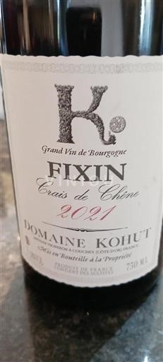 Borgogna Fixin Grand Cru Domaine Kohut Crais de Chêne 2021