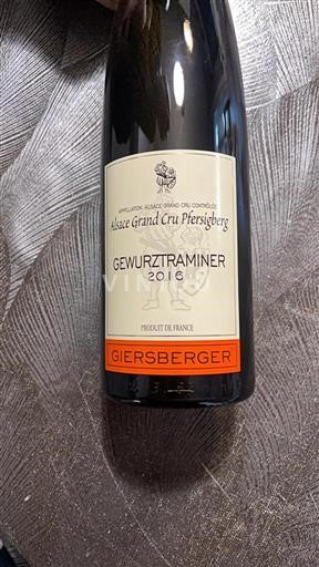 Alsace Unspecified Grand Cru Giersberger Gewurztraminer 2016