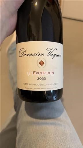 Roussillon Côtes du Roussillon Villages Domaine Vaquer L'Exception 2022