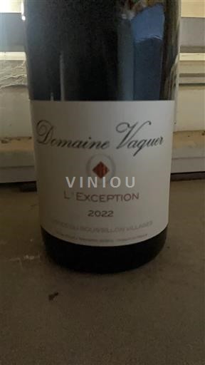 Roussillon Côtes du Roussillon Villages Domaine Vaquer L'Exception 2022