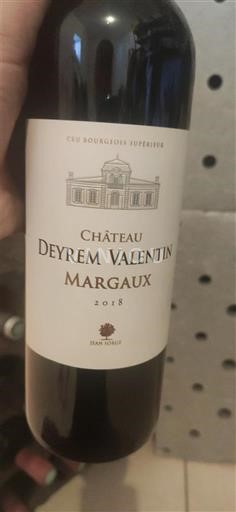 Bordeaux Margaux Château Deyrem Valentin 2018