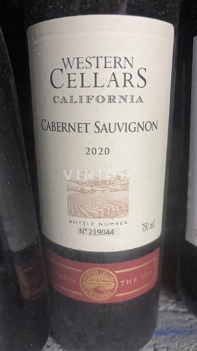 Vùng trồng nho được cấp phép California Không được chỉ định Western Cellars Cabernet Sauvignon 2020