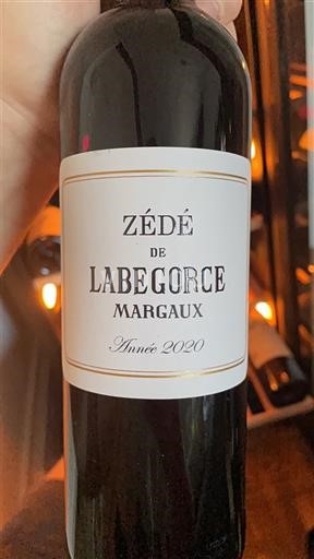 Bordeaux Margaux Labegorce Zédé de Labégorce 2020
