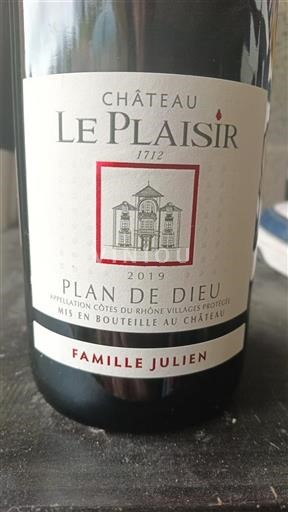 Rona dolina Côtes-du-Rhône-Villages Château Le Plaisir 2019