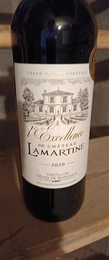 Bordeaux Castillon Côtes de Bordeaux Château Lamartine L'Excellence 2020