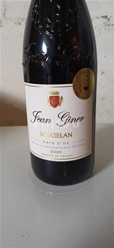 Languedoc-Roussillon Pays d'Oc Jean Giner Marselan 2020