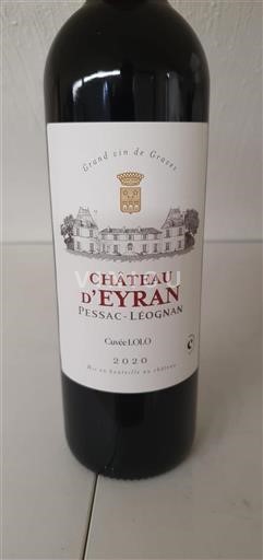 Bordeaux Pessac-Léognan Château Eyran LOLO 2020