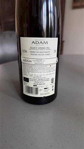 Alsace Alsace Grand Cru Grand Cru Jean Baptiste Adam Riesling Vieilles Vignes 2018