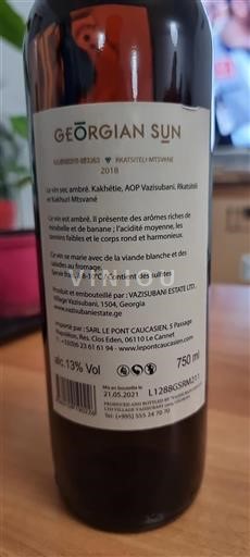 Kajetia No especificado Vazisubani Estate Rkatsiteli-Mtsvane 2018