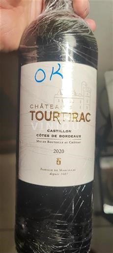 Bordeaux Côtes-de-Bordeaux Château Tourtirac 2020