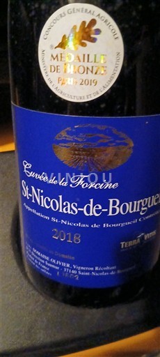 Loire-dalen Saint-Nicolas-De-Bourgueil Domaine Olivier de la Forcine 2018