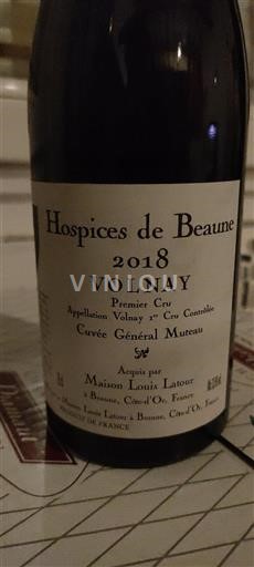 Burgundsko Volnay Premier Cru Hospices De Beaune Général Muteau 2018