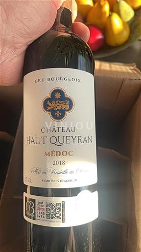 Bordéus Médoc Cru Bourgeois Château Haut Queyran 2018