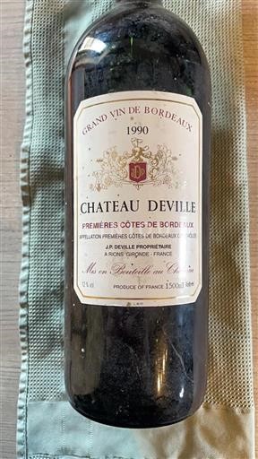 Burdeos Primeras Colinas de Burdeos Château Deville 1990