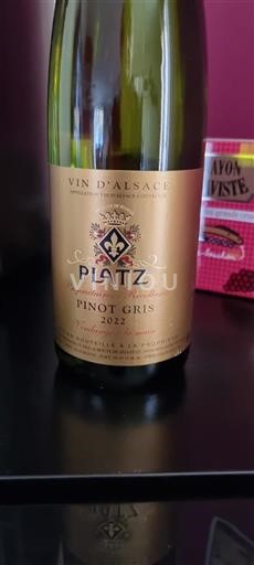 Alsacia No especificado Platz Pinot Gris 2022