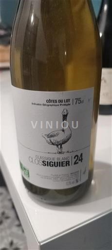 Southwest Côtes du Lot Clos Siguier Classique Blanc 2024
