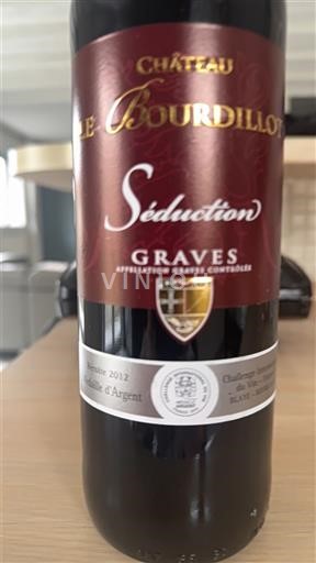 Bordeaux Graves Château Le Bourdillot Séduction 2012