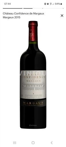 Bordeaux Margaux Château Confidence De Margaux 2015