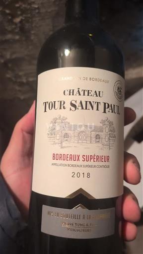 Bordeaux Bordeaux Supérieur Tour Saint Paul 2018