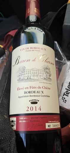 Bordeaux Baron De Clarsac 2014