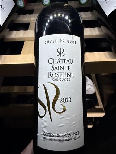 Provence Côtes-de-Provence Cru Classé Château Sainte Roseline Prieure 2010