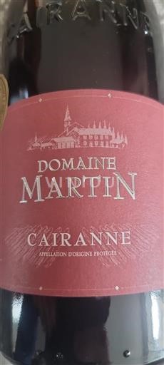 Rhônen laakso Cairanne Domaine Martin 2021
