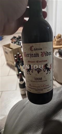 Bordeaux Saint-Émilion Château Berjean Vidoc 1998