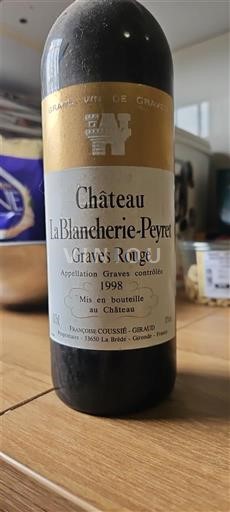 Bordo Гравес Château La Blancheriepeyret 1998