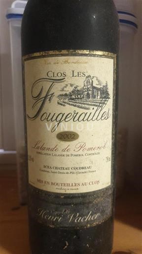 Burdeos Lalande-de-Pomerol Clos Les Fougeraises 2002