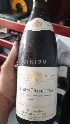 Vin Rouge sec Cuvée Prestige René Brison et Fils 2005 France Bourgogne Gevrey-chambertin AOC