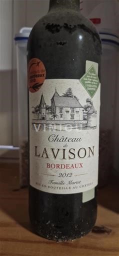 Bordeaux Ni doloceno Château Lavison 2012
