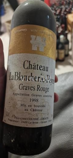 Bordeaux Graves Grand Cru Château La Blancheriepeyre 1998