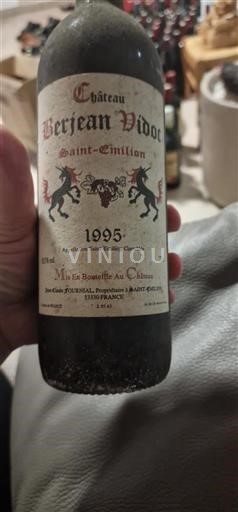 Bordeaux Saint-Émilion Château Berjean Vidoc 1995