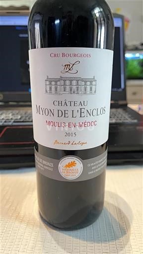 Burdeos Moulis-en-Médoc Cru Bourgeois Château Myon De L'enclos 2015