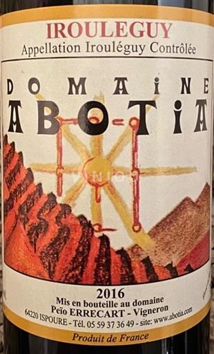 Lounais-Ranska Irouléguy Domaine Abotia 2016