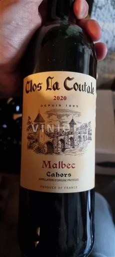 Sud-Ovest Cahors Clos La Coutale 2020