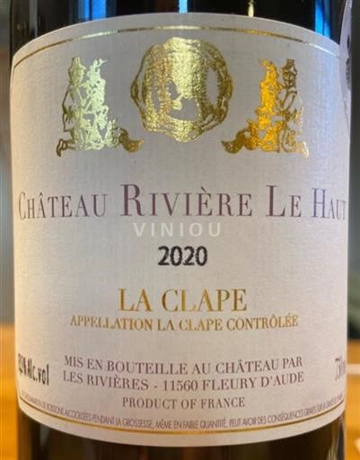 Langvedok La Clape AOP / AOC Château Rivière Le Haut 2020
