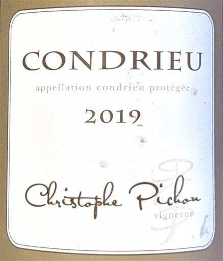 Rhône Valley Condrieu Christophe Pichon 2019