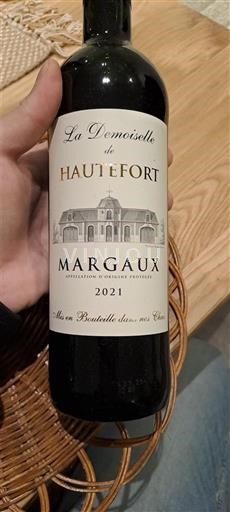 Vin Rouge sec La Demoiselle Hautefort 2021 France Bordeaux Margaux AOC